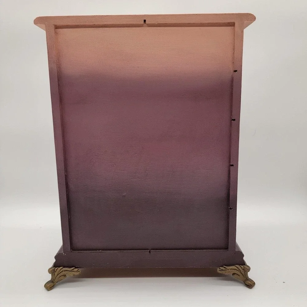 Custom Hand Painted Vintage Wooden Jewelry Box Large Drawers Necklace Carousel